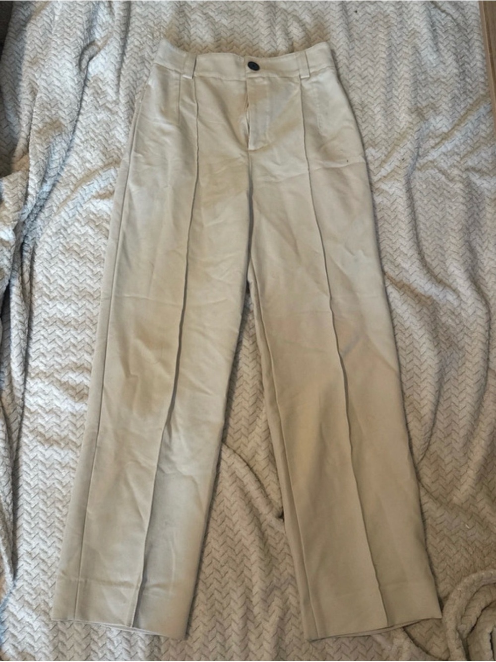 Women’s Straight-Leg Dress Pants in Light Beige